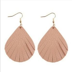 Leather  fringe earrings